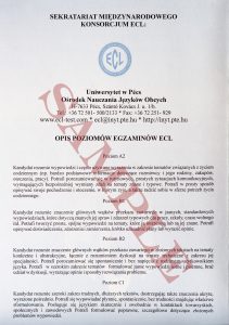 Europejski certyfikat z języka polskiego jako obcego